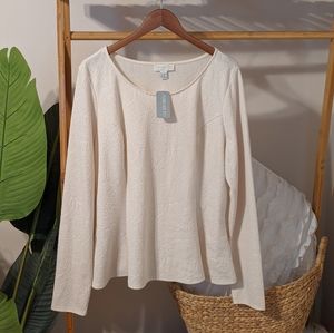 NWT damask peplum top